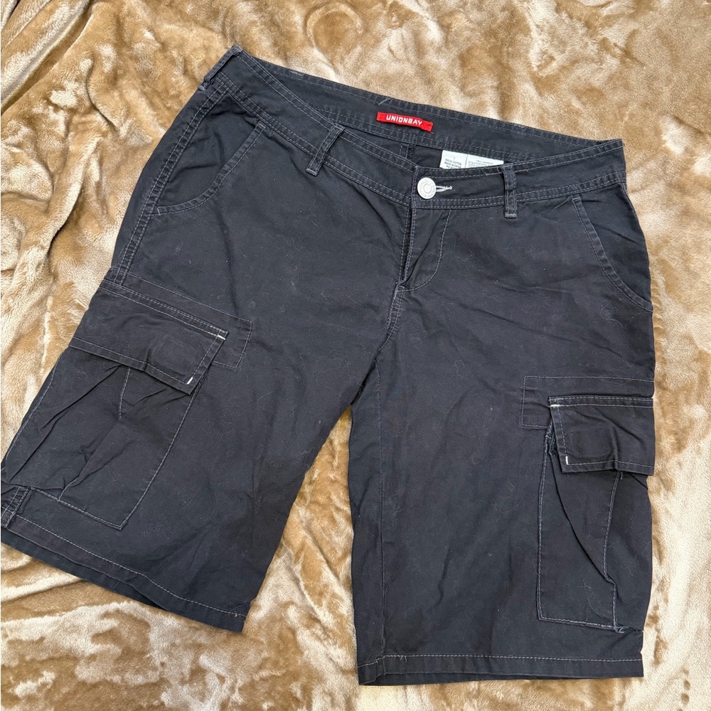 Ultra Low Rise Genuine Y2K Black Cargo shorts